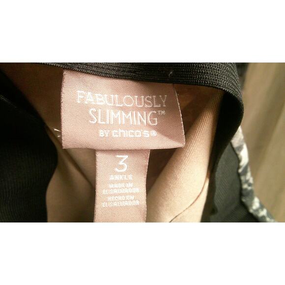 Chico's Fabulously Slimming Ponte Slim Ankle Pants Textured Twigs Graphite Gray - Picture 5 of 9